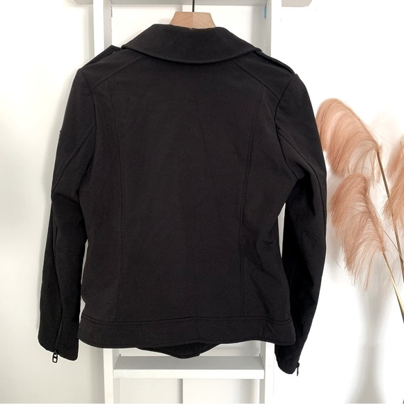 Miss Sixty  M60 Moto Jacket Diagonal Zip Black Stretch Size Small - Picture 2 of 16
